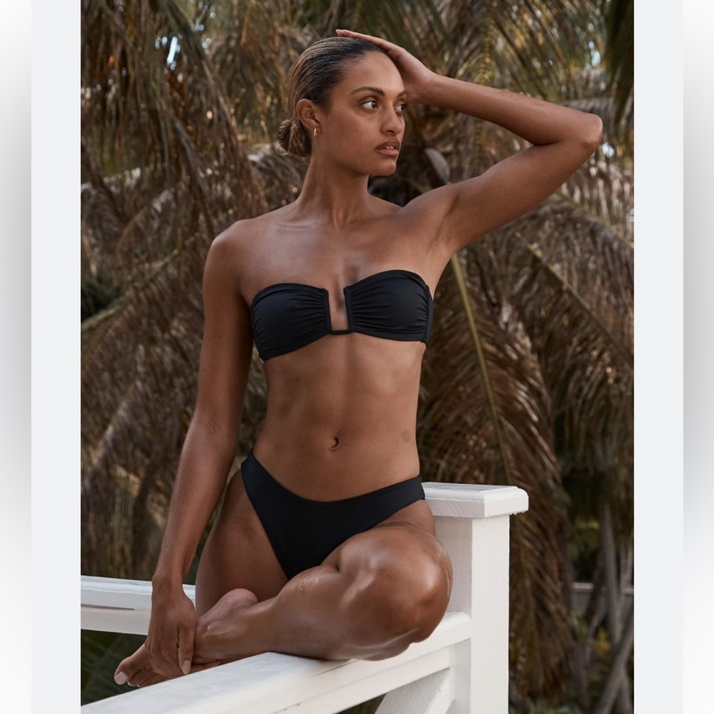 Monday Swim Black Chevron Bikini Set